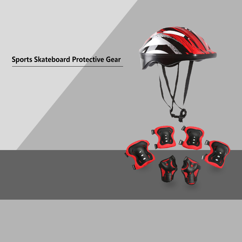 Cycling Protective Gear For Kids - 7 pçs/set crianças joelheiras e cotoveleiras