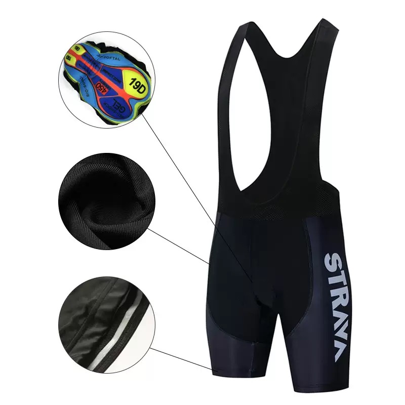 Cycling Gear Logo - Calças de Ciclismo STRAVA para Homens,