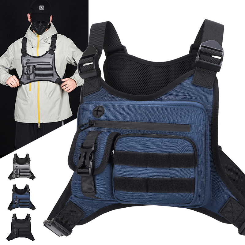 Cycling Gear Pouch - Bolsa Tática de Peito Masculina Impermeável
