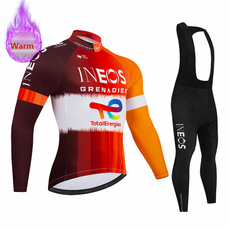 Cycling Gear Logo - Conjunto de Jersey Térmico de Manga