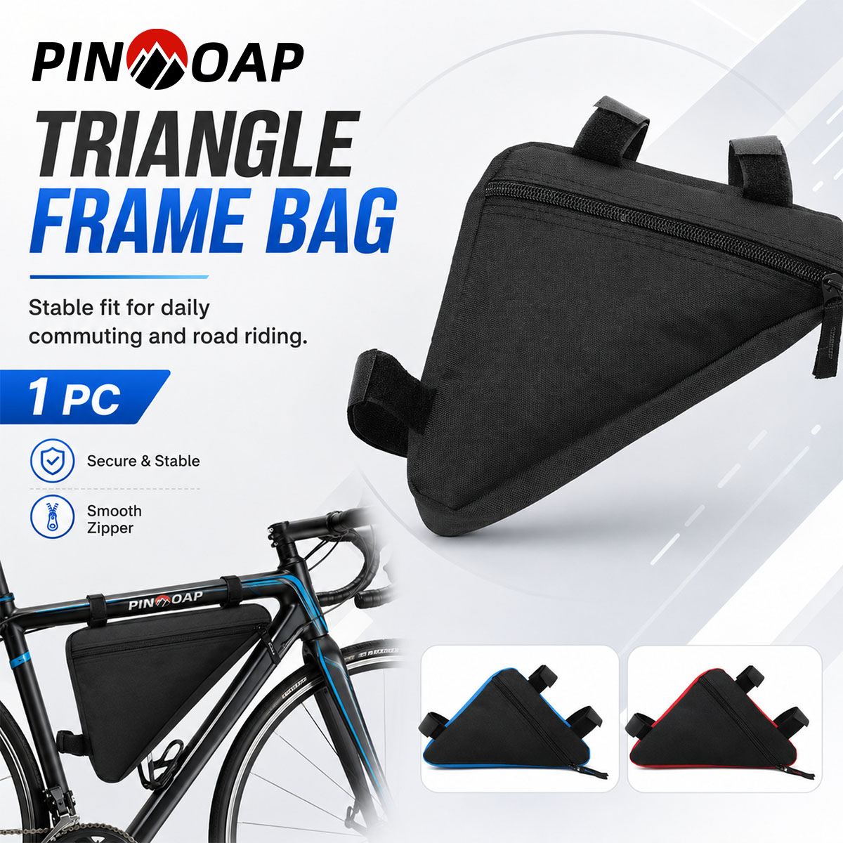 Cycling Gear Pouch - Bolsa Triangular para Bicicleta PINMOAP, Impermeável,