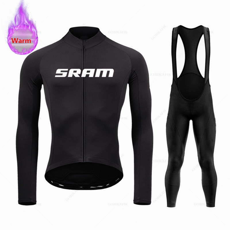 Cycling Gear Logo - Sram equipe inverno manga longa lã