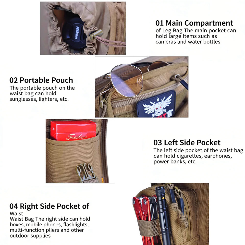 Bolsa tática para perna, bolsa - Cycling Gear Pouch avaliação e preço