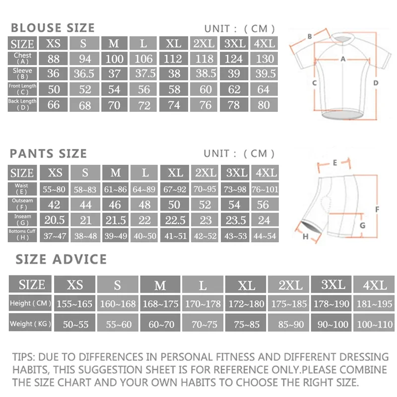 Conjuntos de camisas de ciclis - Cycling Gear Logo avaliação e preço