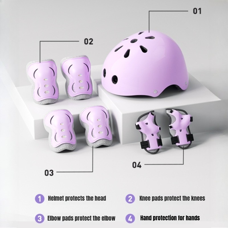 Conjunto de 7 Peças para Crian - Cycling Protective Gear For Kids avaliação e preço