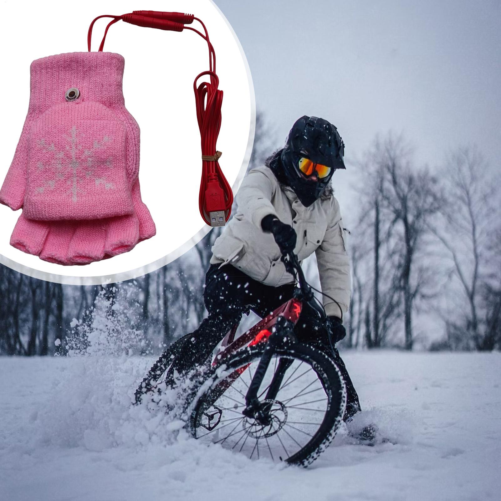 Luvas aquecidas sem dedos usb  - Cycling Heat Gear avaliação e preço