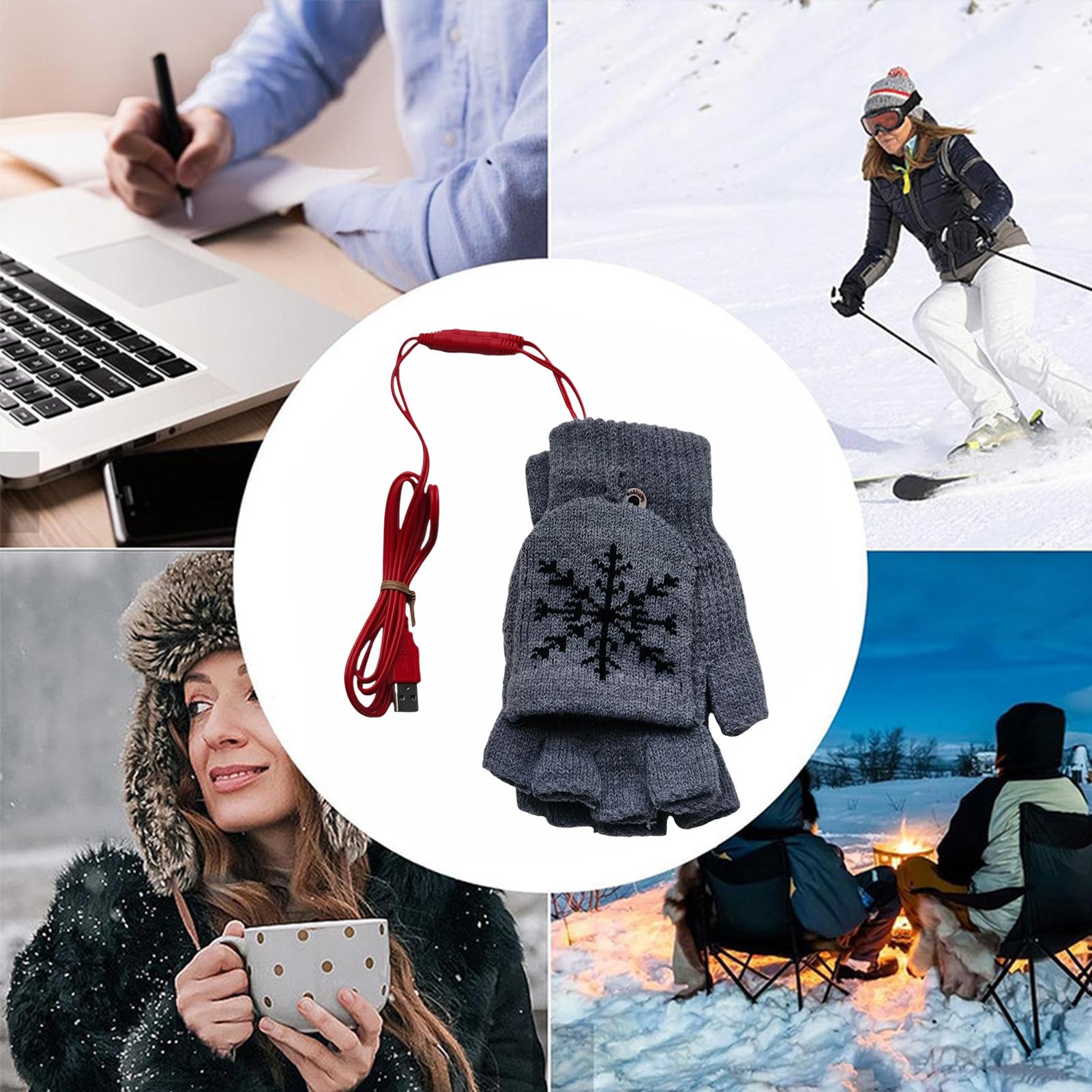 Luvas aquecidas sem dedos usb  - Cycling Heat Gear avaliação e preço